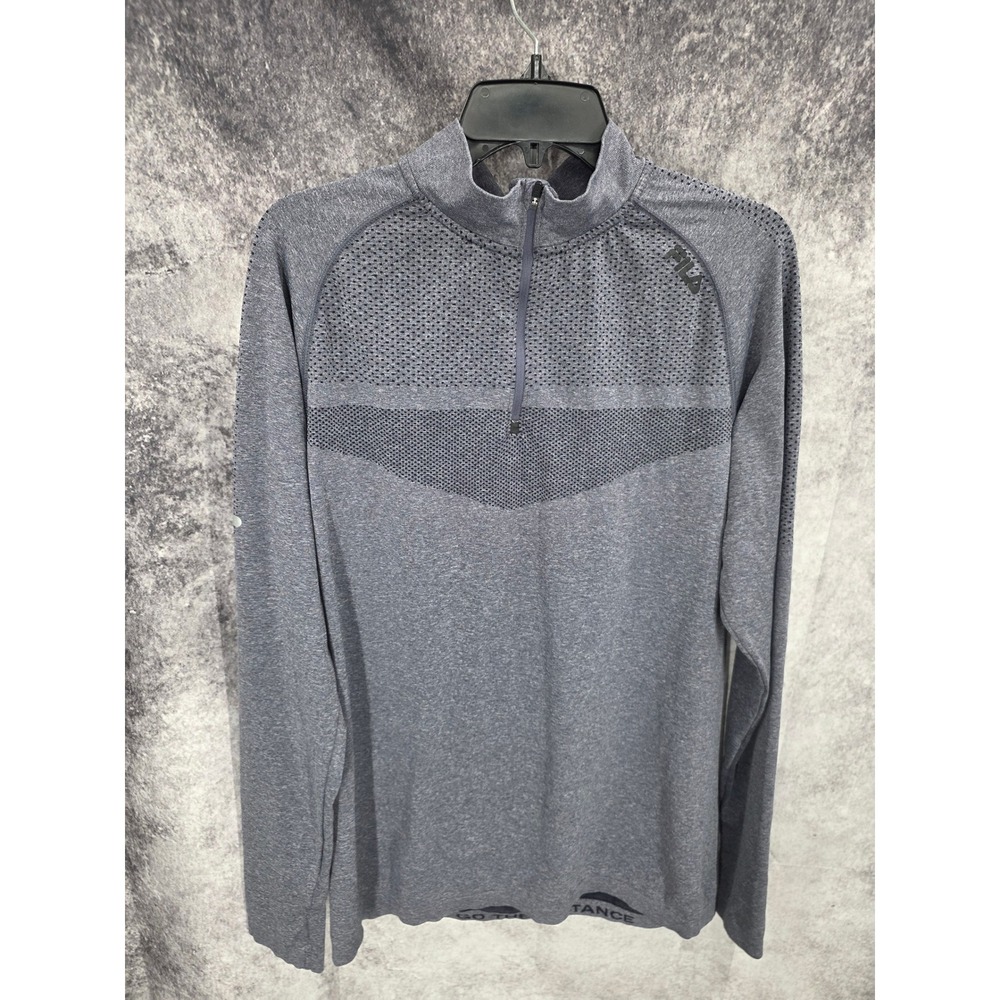 Fila Running Pullover Mens Large 1/4 Zip Fitted Workout Running Athleisure